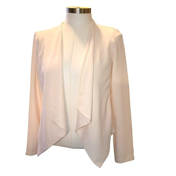 Lush Cream Waterfall Jacket Cascade Open Woman's Size Small Vr605 - Picture 4 of 14